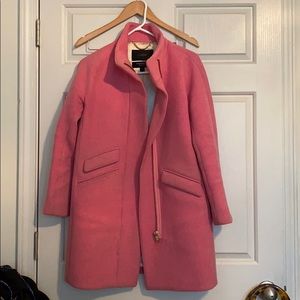 Bubblegum pink j crew stadium coat